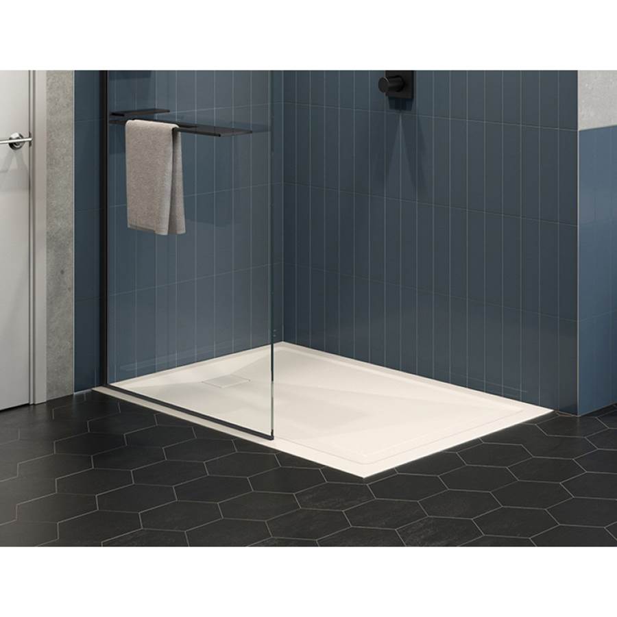 Fleurco - LVL LOW PROFILE BASE/36 X 48/ SIDE DRAIN / WHITE - White