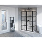 Fleurco - LATITUDE PIVOT 2-SIDED/60''X42''/79''H/8MM/MAT BLK/CLR/BLK STRIPE - Matte Black