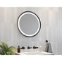 Fleurco - SOLIIS MIRROR 30'' ROUND BLACK / WITH DEFOGGER & DIMMER - Black