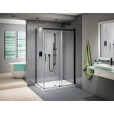 Fleurco - APOLLO 2-SIDED CRP/48x32/L INL x L RET/MATTE BLACK/SEKUR+ - Matte Black