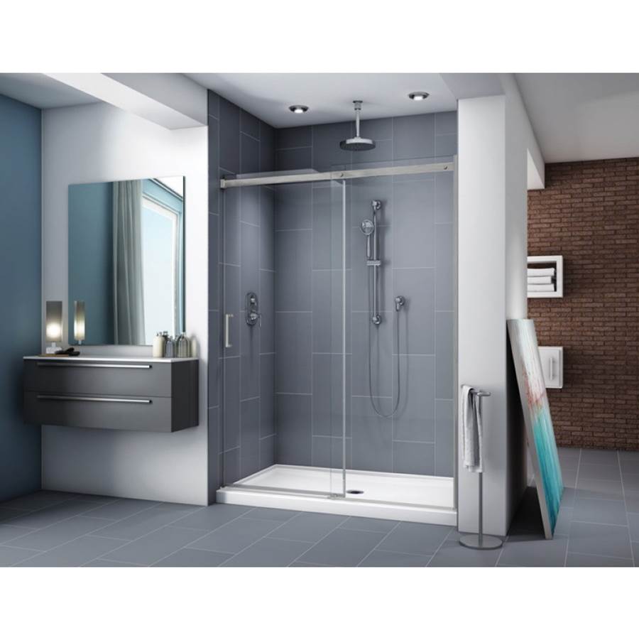 Fleurco - APOLLO IN LINE 48''W / BRUSHED NICKEL / LEFT / SEKUR+ - Brushed Nickel