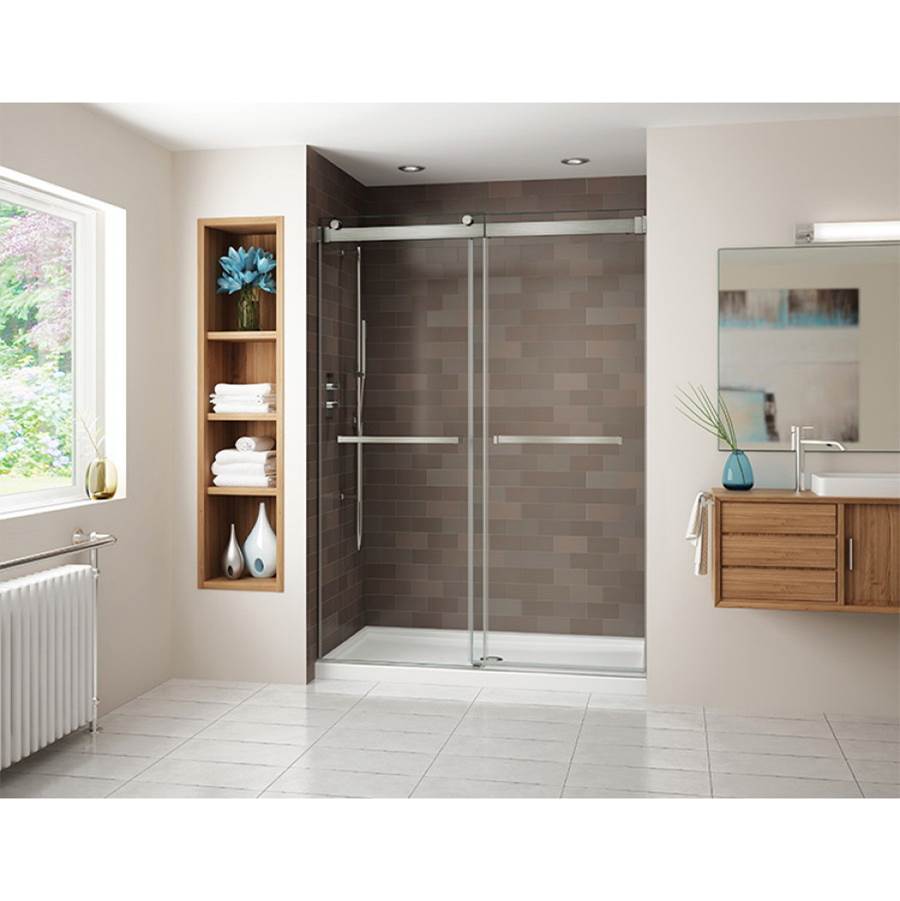 Fleurco - GEMINI 6MM INLINE 54''W/BRUSHED NICKEL/SEKUR+ - Brushed Nickel