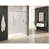 Fleurco - HORIZON INLINE 60W 75H/BRUSHED NICKEL/8MM/LEFT/SEKUR+ - Brushed Nickel