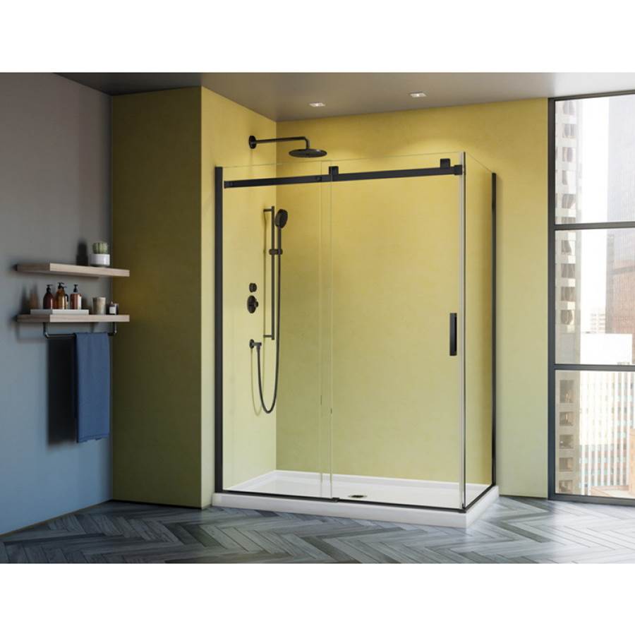 Fleurco - SKYLINE 2SIDED/54x42/R INL x R RET/MATTE BLACK/79H/SEKUR+ - Matte Black