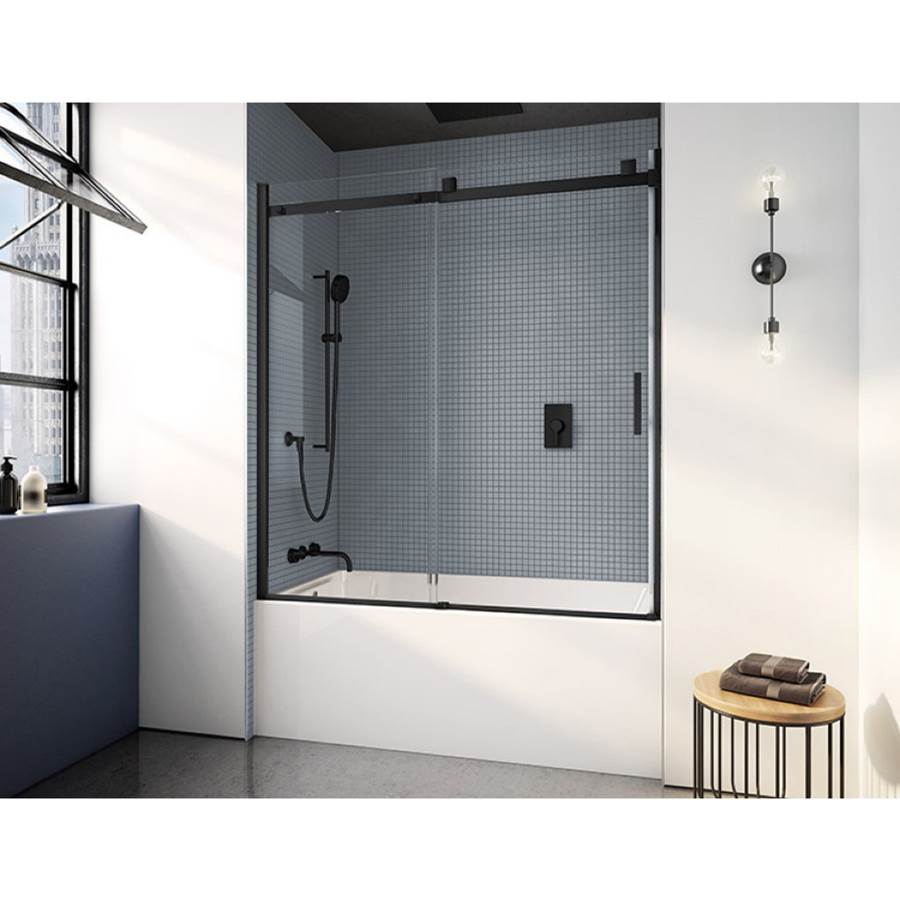 Fleurco - SKYLINE TUB 60W/MATTE BLACK/LEFT/SEKUR+ - Matte Black