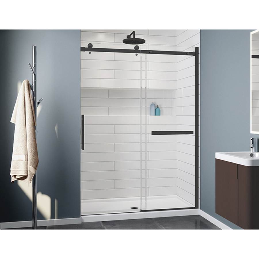 Fleurco - NOVARA PLUS INLINE 60W/MATTE BLACK/RIGHT/TOWEL BAR/SEKUR+ - Matte Black
