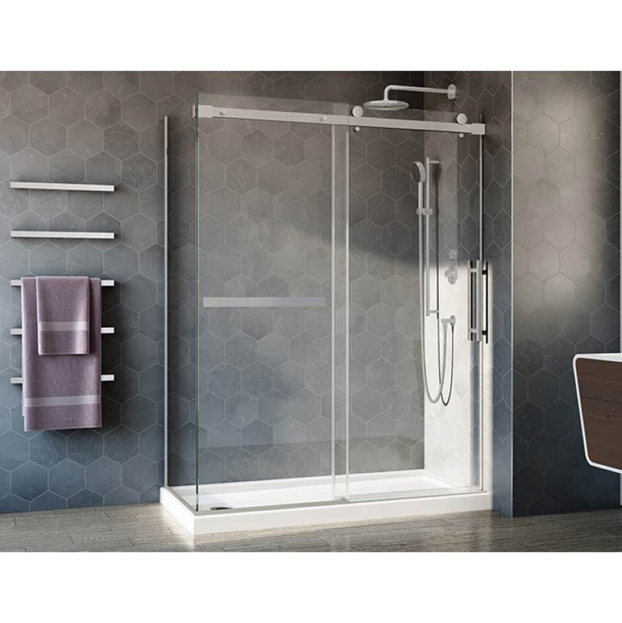 Fleurco - NOVARA PLUS 2 SIDED/60Rx42L/BRUSHED NICKEL/TOWEL BAR/SEKUR+ - Brushed Nickel