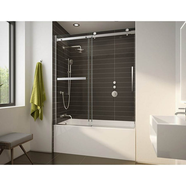 Fleurco - NOVARA PLUS BAIN 60''W/CHROME/RIGHT/TOWEL BAR/SEKUR+ - Chrome