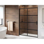 Fleurco - LATITUDE IN-LINE 54''W/79''H/8MM/MAT BLK/CLR/BLK STRIPE - Matte Black