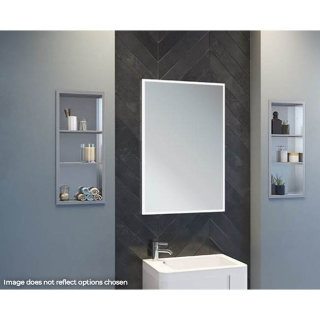 Fleurco - LUNA HALO LIGHTED MEDICINE CABINET/SINGLE/FLAT/24''X30'' - Sandblasted