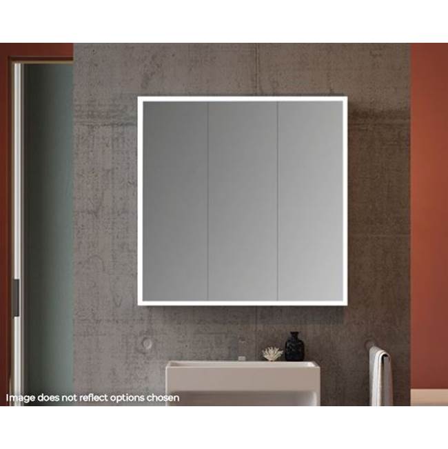 Fleurco - LUNA HALO LIGHTED MEDICINE CABINET/TRI-VIEW/FLAT/60''X36'' - Sandblasted