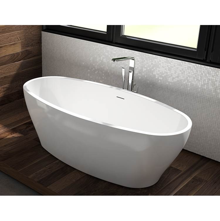 Fleurco - OPUS OCTAVE TUB/6731/WHITE/WHITE DRAIN COVER - White