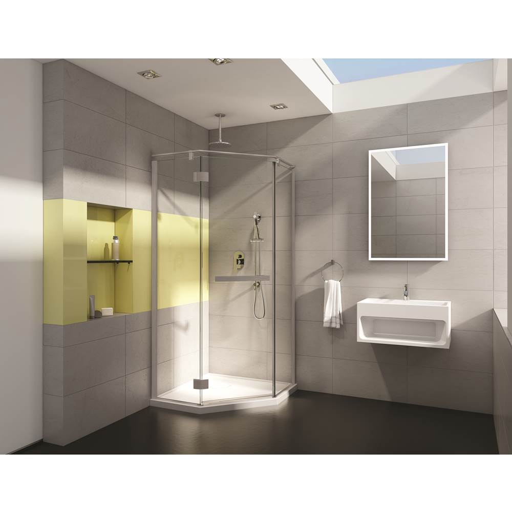 Fleurco - PURA NEO 6MM/38/BRUSHED NICKEL/CLEAR - Brushed Nickel