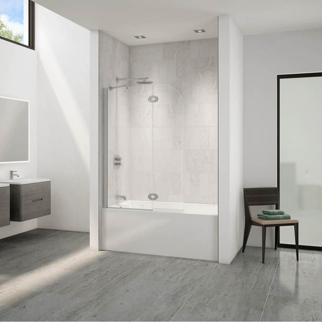Fleurco - EVOL RD TUB SHD/58''H/10MM/CHR/CLR/OV HG - Chrome