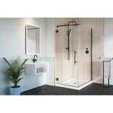 Fleurco - PL CUBE/36/48/79''H/MAT/CLR/RCT HG/STR HND - Matte Black
