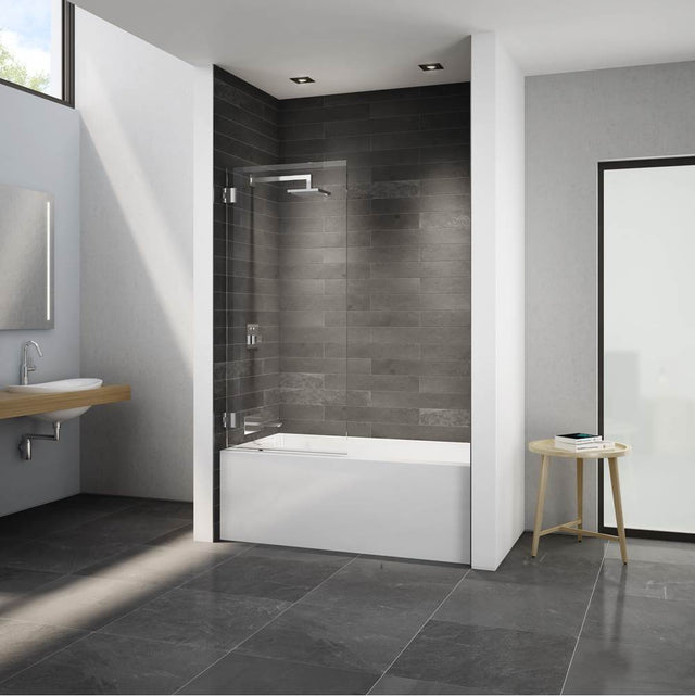 Fleurco - SOLO SQ TUB SHD/29'' W X 63''H/10MM/CHR/CLR/RCT HG - Chrome