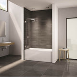Fleurco - SOLO SQ TUB SHD/29'' W X 63''H/10MM/BR NK/CLR/RCT HG - Brushed Nickel
