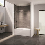 Fleurco - SOLO SQ TUB SHD/29'' W X 63''H/10MM/MAT/CLR/RCT HG - Matte Black