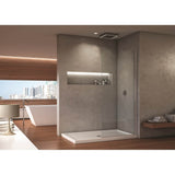 Fleurco - STATION /BRUSHED NICKEL / CLEAR 10MM,2x SIDES WITH MICROTEK - Brushed Nickel