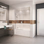 Fleurco - STATION TUB SHD/58''H/10MM/CHR/CLR - Chrome