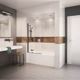 Fleurco - STATION TUB SHD/28.5x58/10MM/MATTE BLACK/CLEAR - Matte Black