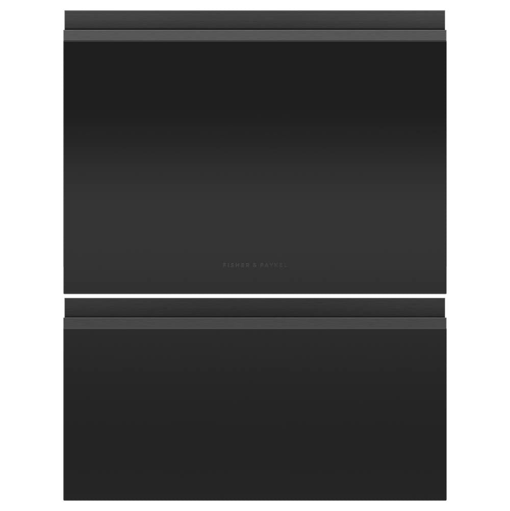 Fisher & Paykel - Matte Black Glass Accessory Doors for Double, Tall, Panel Ready, Recessed Handle