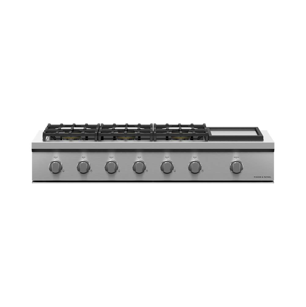 Fisher & Paykel - 48'' Rangetop, 6 Burners with Griddle, Natural Gas