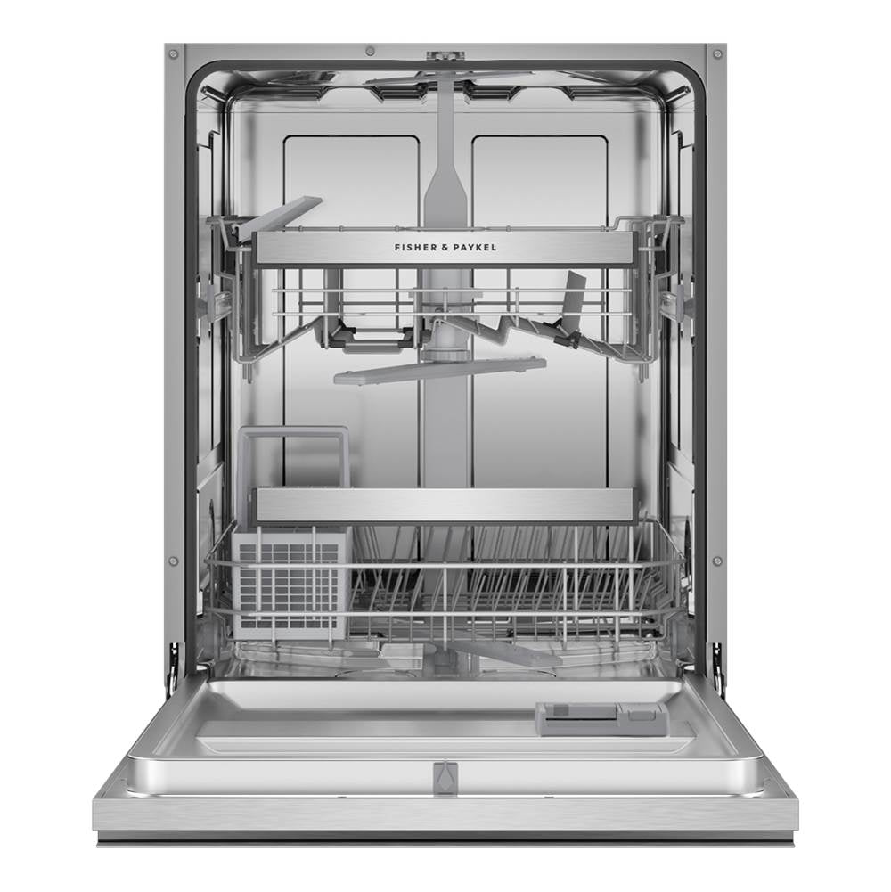 Stainless Steel, Tall,  7 Wash Cycles, 15 Place Settings, 2 Racks, Recessed Handle