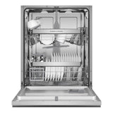 Stainless Steel, Tall,  7 Wash Cycles, 15 Place Settings, 2 Racks, Recessed Handle