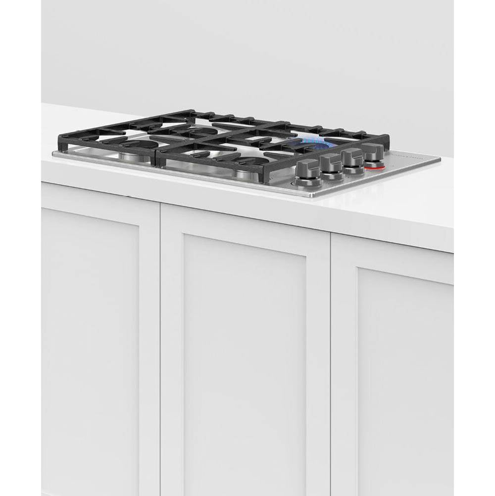 30'' Drop-in Cooktop, 4 Burner with Halo Dials, Natural Gas