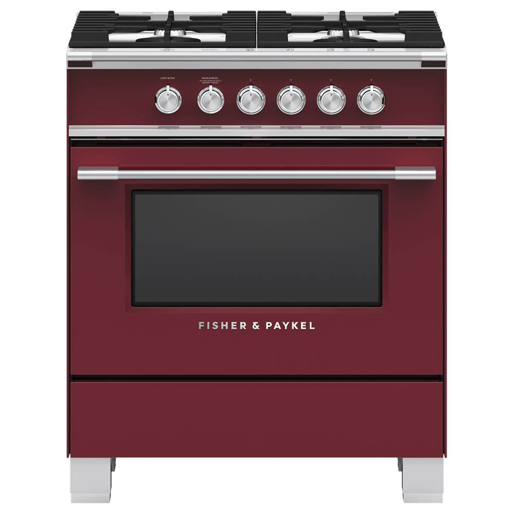 Fisher & Paykel - 30'' Range, 4 Burners, Red - Red