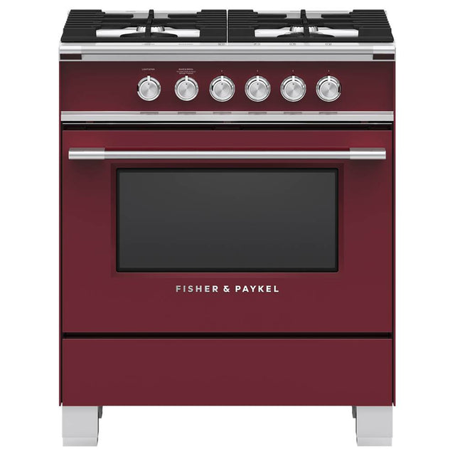 Fisher & Paykel - 30'' Range, 4 Burners, Red - Red