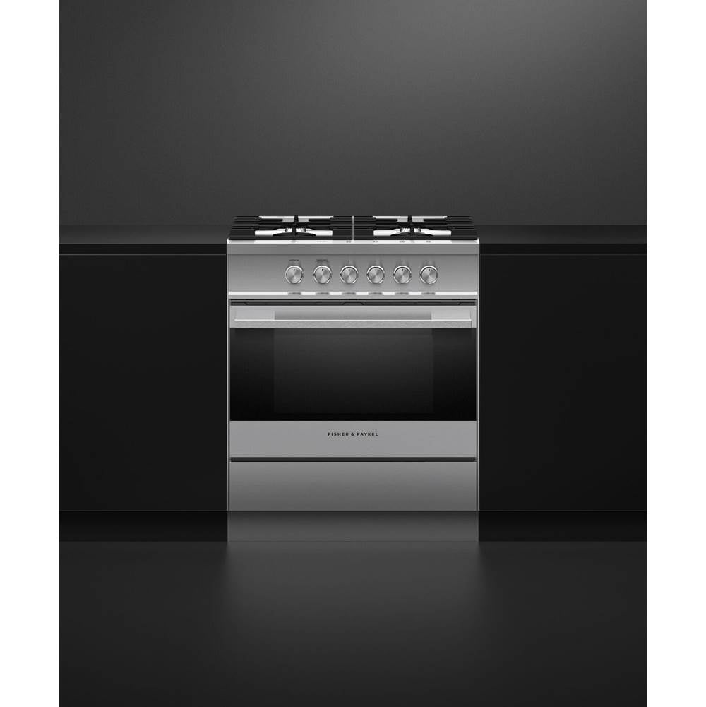 30'' Range, 4 Burners, with Hob Rail