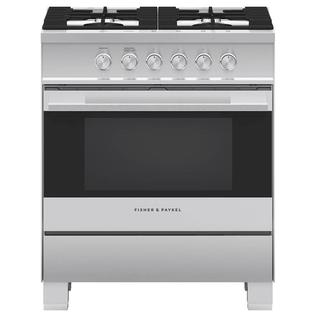 Fisher & Paykel - 30'' Range, 4 Burners, with Hob Rail