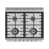 30'' Range, 4 Burners, with Hob Rail