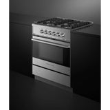 30'' Range, 4 Burners, with Hob Rail