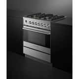 30'' Range, 4 Burners, Self-cleaning, with Hob Rail
