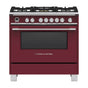 Fisher & Paykel - 36'' Range, 5 Burners, Self-cleaning, Red - Red