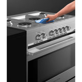 36'' Range, 5 Burners, with Hob Rail