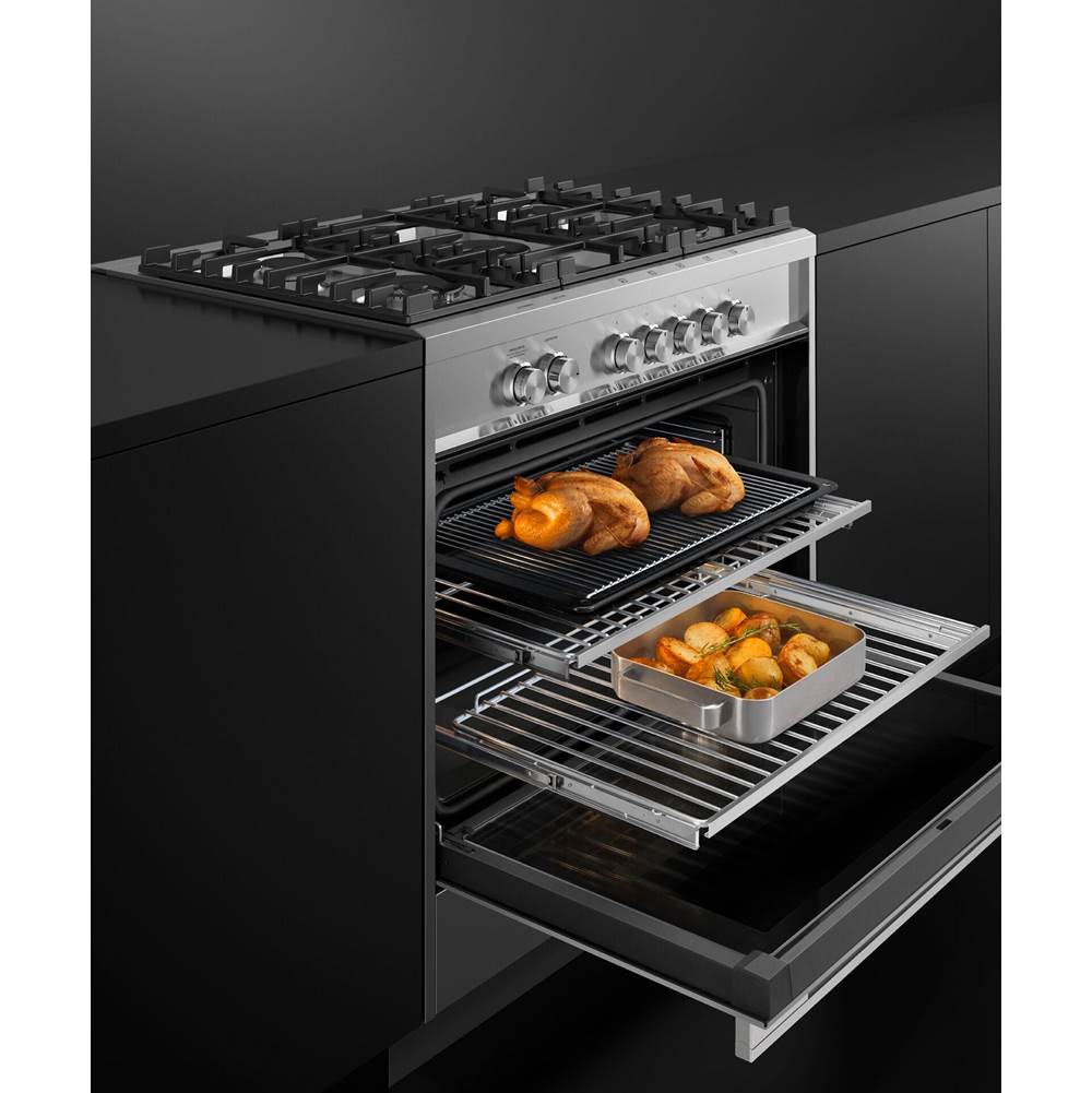 36'' Range, 5 Burners, with Hob Rail