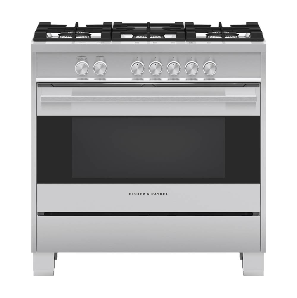 Fisher & Paykel - 36'' Range, 5 Burners, with Hob Rail