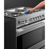 36'' Range, 5 Burners, Self-Cleaning, with Hob Rail