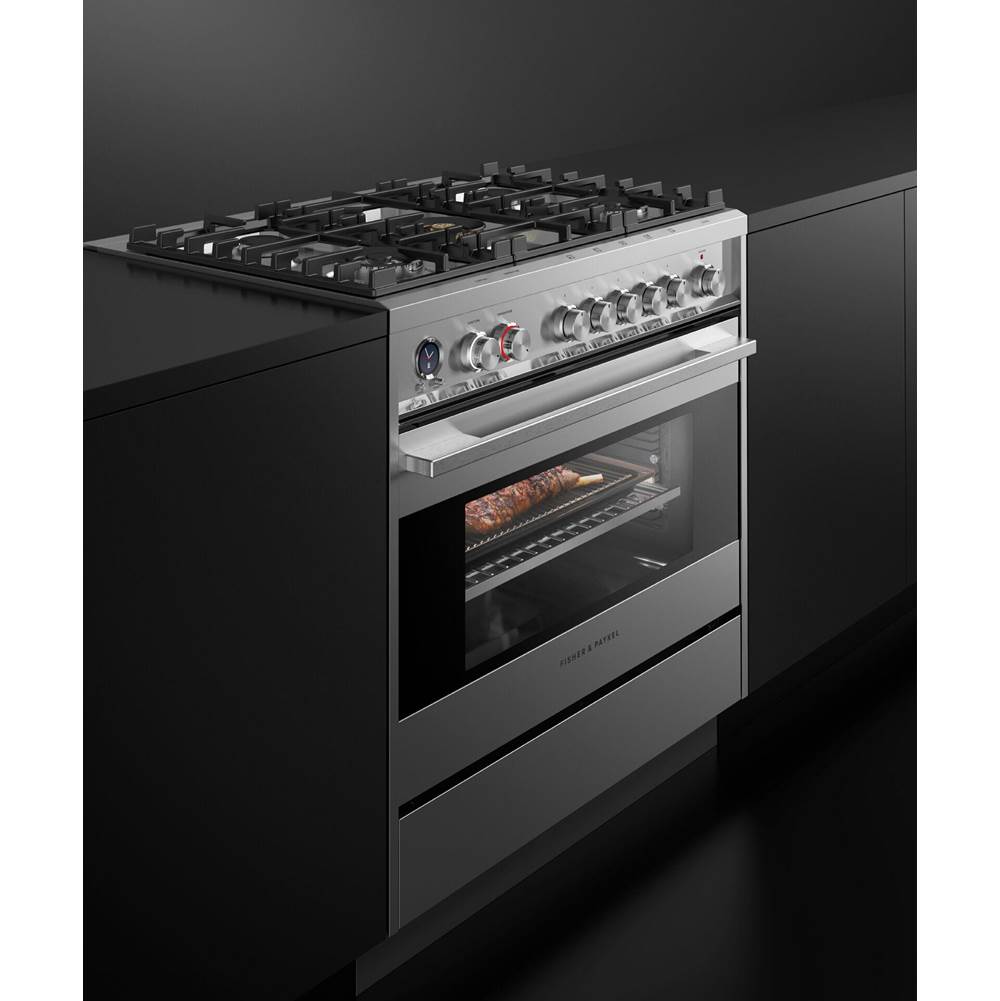 36'' Range, 5 Burners, Self-Cleaning, with Hob Rail