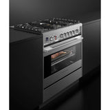 36'' Range, 5 Burners, Self-Cleaning, with Hob Rail