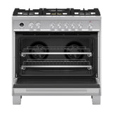 36'' Range, 5 Burners, Self-Cleaning, with Hob Rail