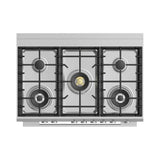 36'' Range, 5 Burners, Self-Cleaning, with Hob Rail