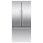 Fisher & Paykel - 32'' French Door Refrigerator Freezer, Stainless Steel, 17 cu ft, Ice Only, Counter Depth, Contemporary Square Handle
