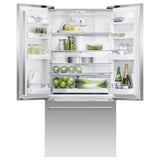 32'' French Door Refrigerator Freezer, Stainless Steel, 17 cu ft, Ice Only, Counter Depth, Contemporary Square Handle