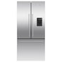 Fisher & Paykel - 32'' French Door Refrigerator Freezer, Stainless Steel, 17 cu ft, Ice & External Water, Counter Depth, Contemporary Square Handle