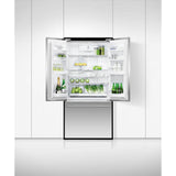 32'' French Door Refrigerator Freezer, Stainless Steel, 17 cu ft, Ice & External Water, Counter Depth, Contemporary Square Handle